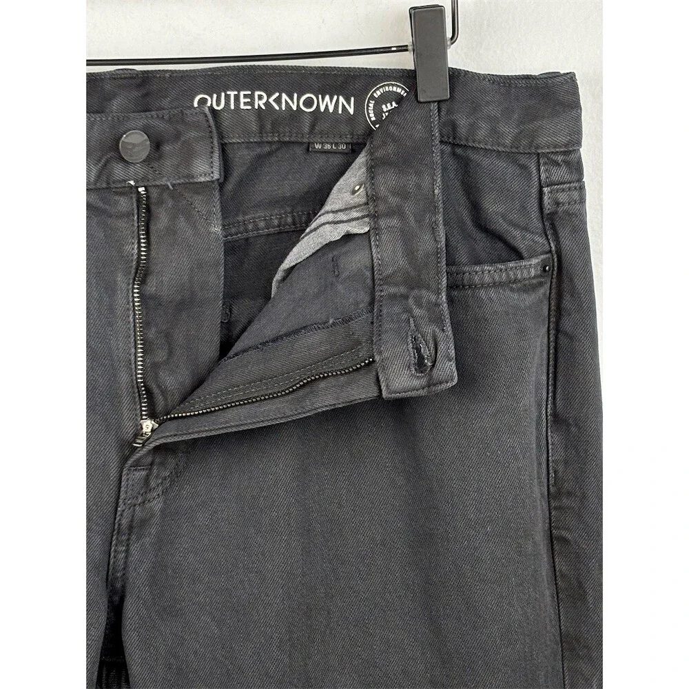 Outerknown S.E.A. Jeans Men's Pitch Black Drifter Tapered Fit 5-Pocket Jeans